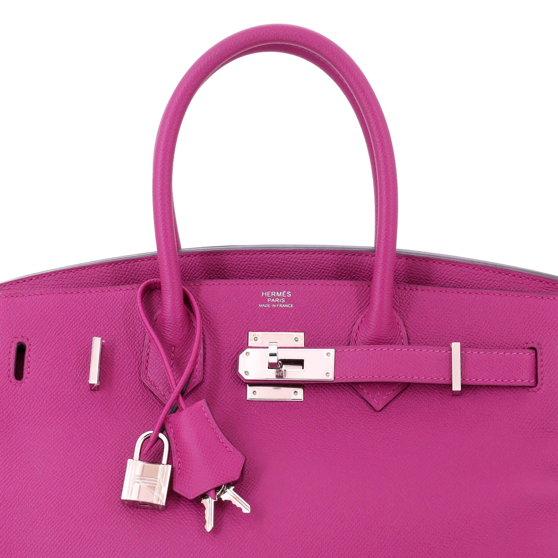 Pre-Owned Hermes Birkin Handbag Pink Epsom with Palladium Hardware 30, Alternate, color, 