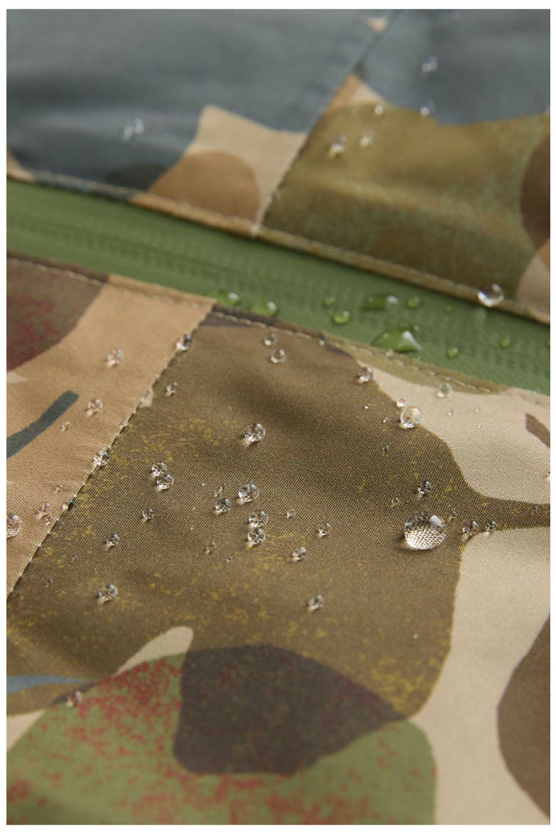 Camo Print Waterproof Hooded Jacket, Alternate, color, GREEN