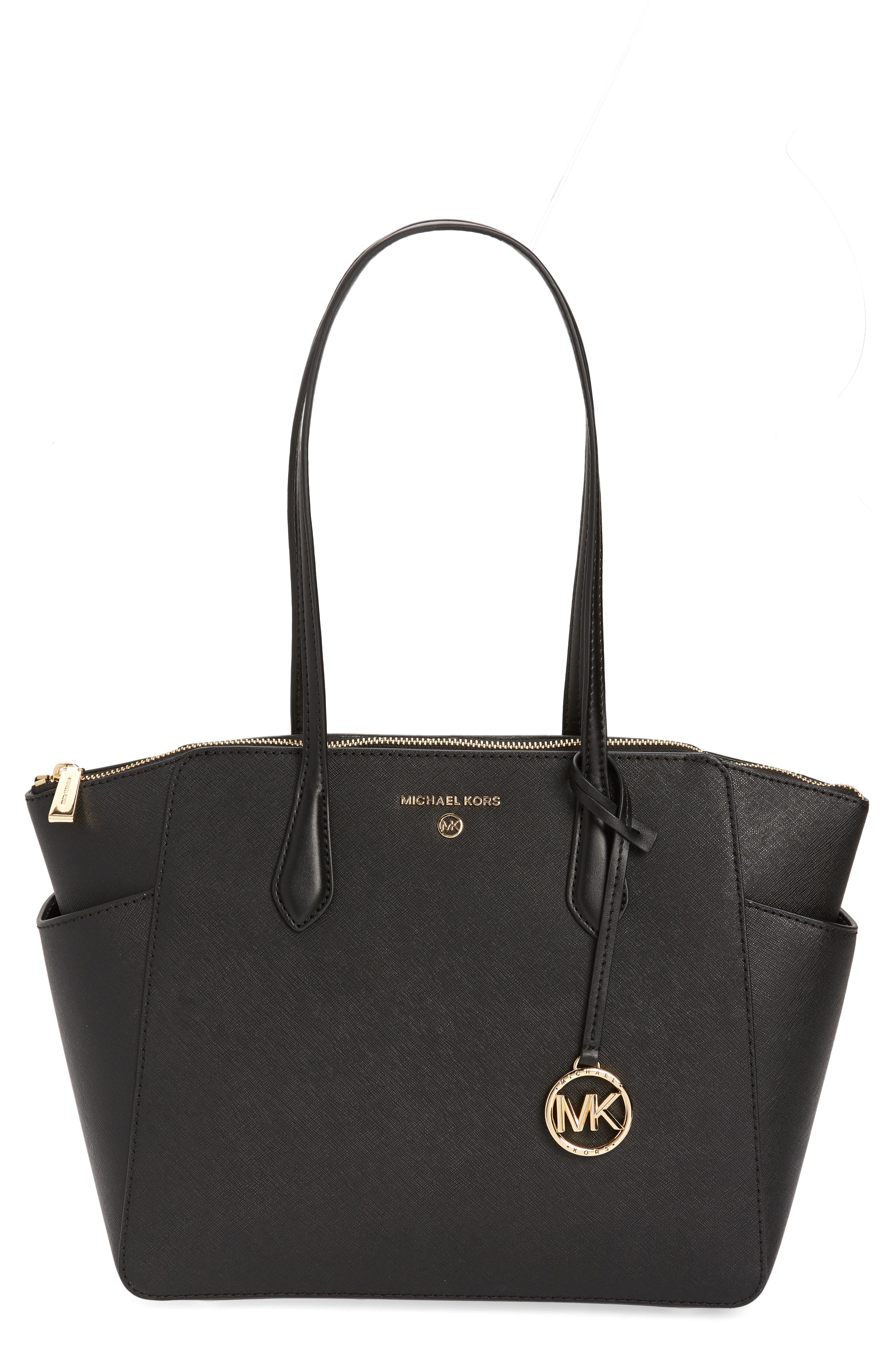 MICHAEL Michael Kors Medium Marilyn Leather Tote Bag, Main, color, 