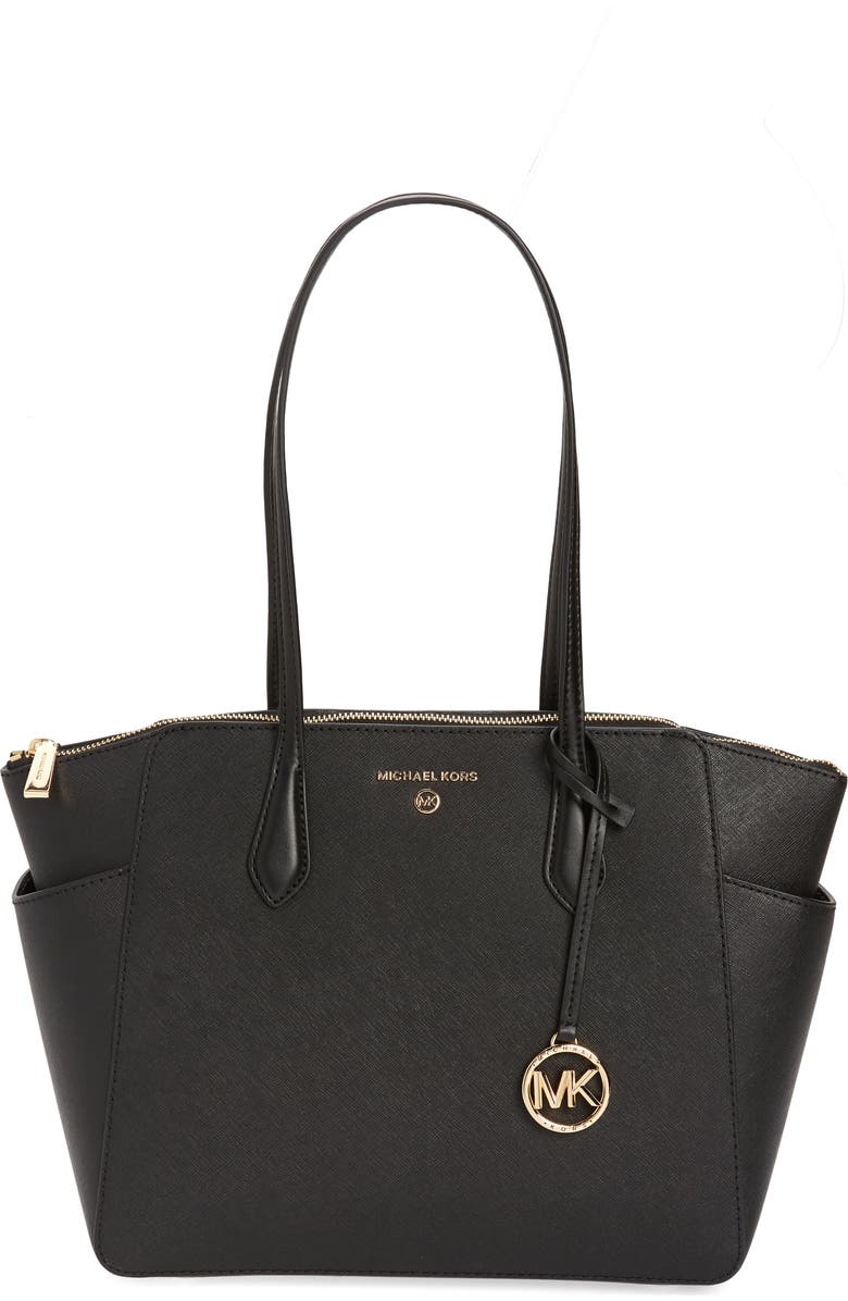 MICHAEL Michael Kors Medium Marilyn Leather Tote Bag, Main, color,