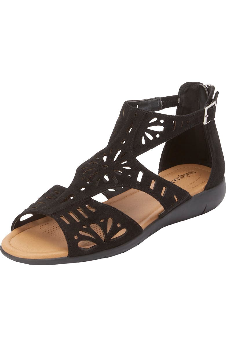 Comfortview The Milana Sandal, Main, color, Black