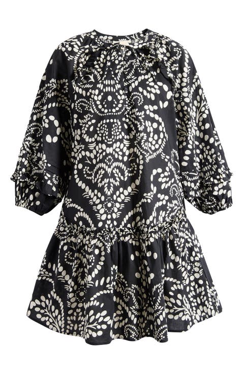 Print Poplin Minidress