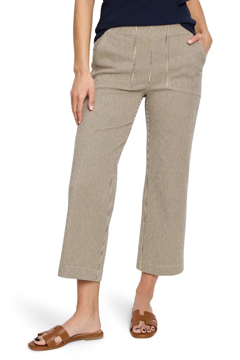 All Day Stripe Crop Wide Leg Pull-On Jeans, Main, color, NEUTRAL MULTI