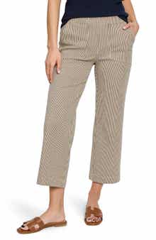 NIC+ZOE All Day Stripe Crop Wide Leg Pull-On Jeans
