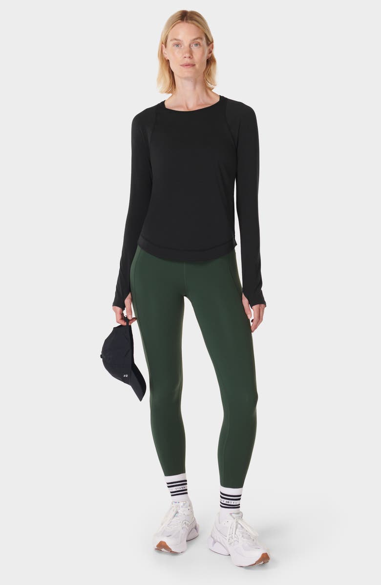 Sweaty Betty Breathe Easy Run Long Sleeve T-Shirt, Alternate, color, Black