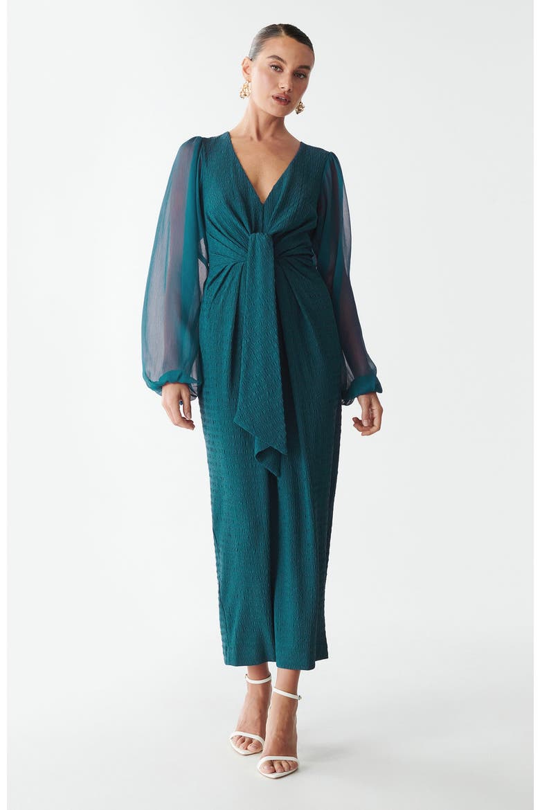 Indiana Midi Dress, Alternate, color, Teal
