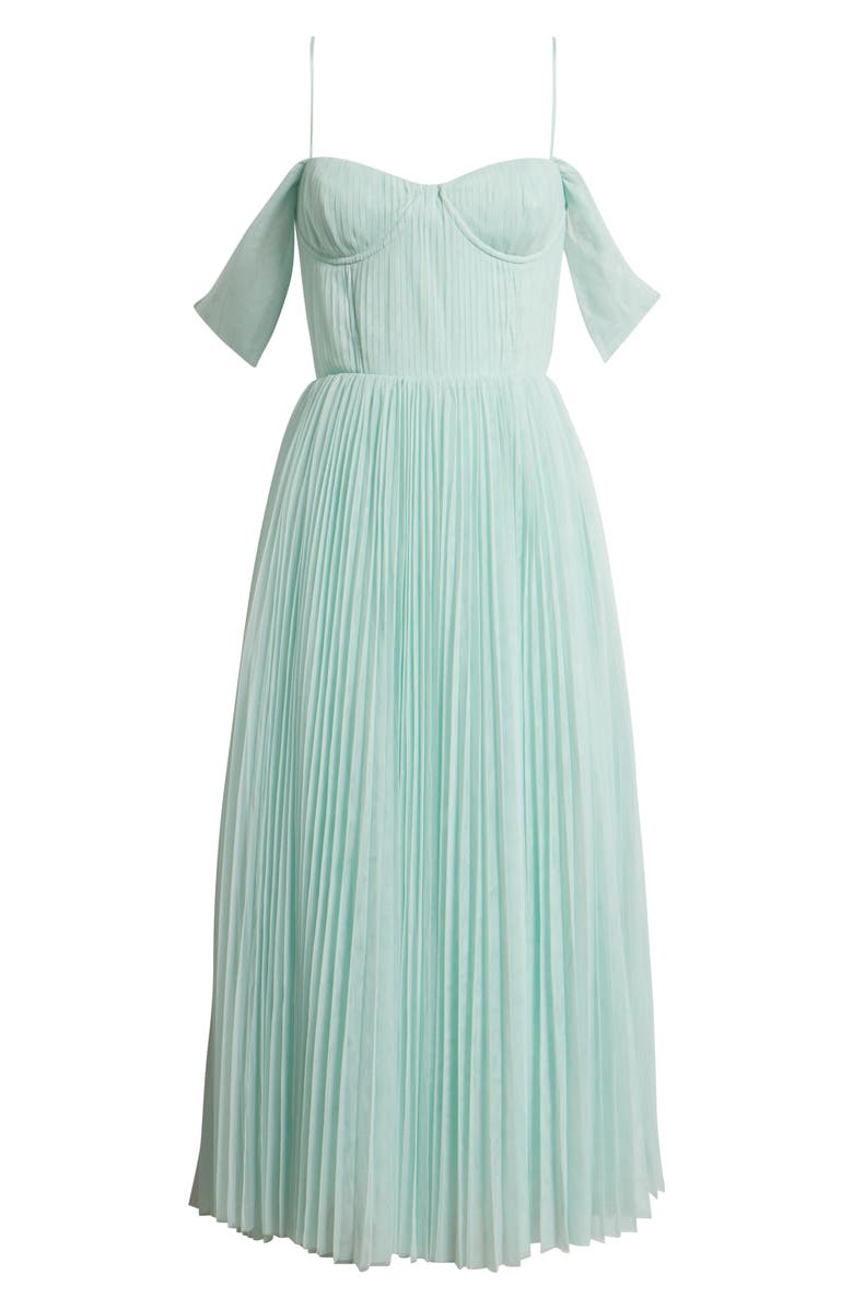 Chelsea28 Cold Shoulder Chiffon Cocktail Dress, Alternate, color, Seafoam