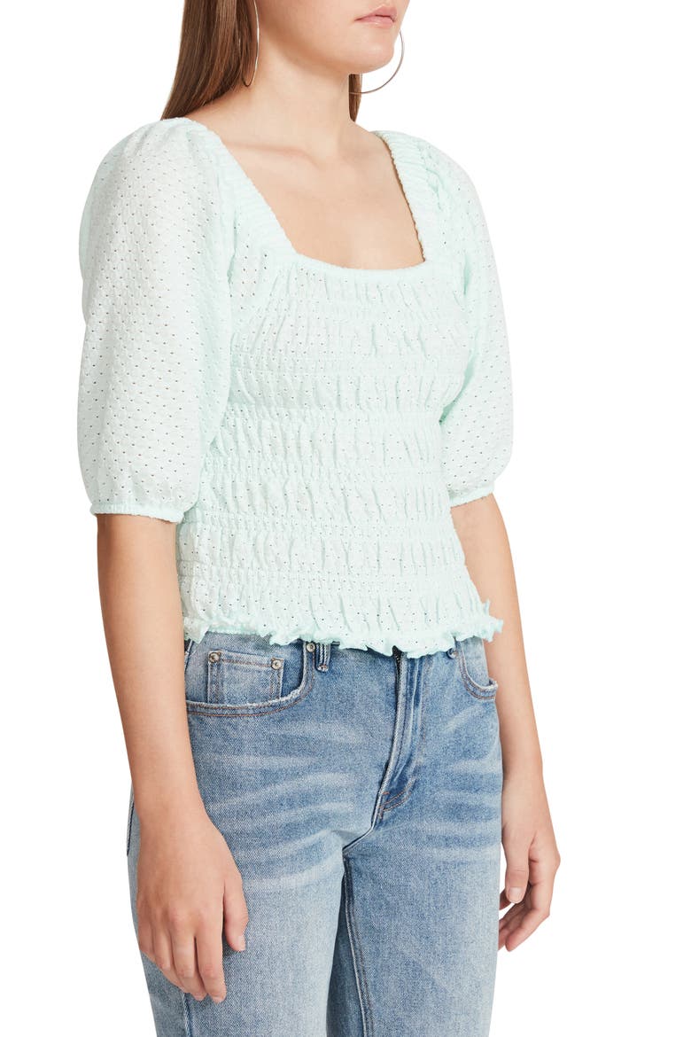 Smock My Way Eyelet Embroidered Top, Alternate, color, BAY