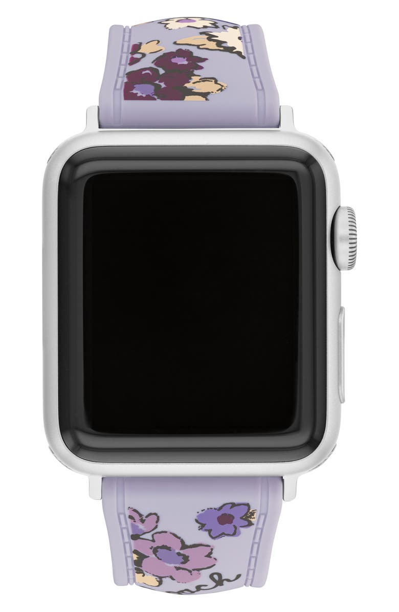 COACH 20mm Apple Watch<sup>®</sup> Watchband, Main, color, Purple