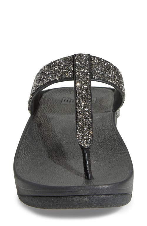 Fitflop Fino Quartz Wedge Flip Flop In Black