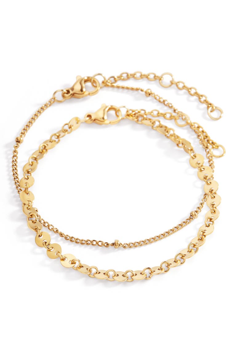 Poppy Stacking Bracelet Set, Main, color, Gold-Tone