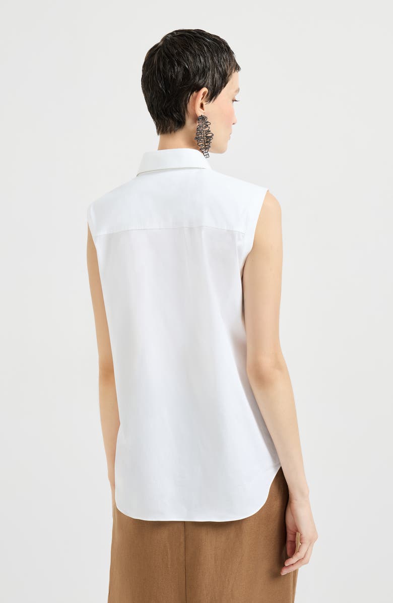 Brunello Cucinelli Stretch poplin shirt, Alternate, color, White