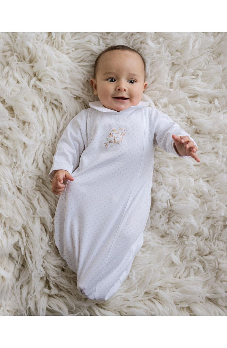 Cuclie Pointed Collar Little Squirrel Gown, Alternate, color, White