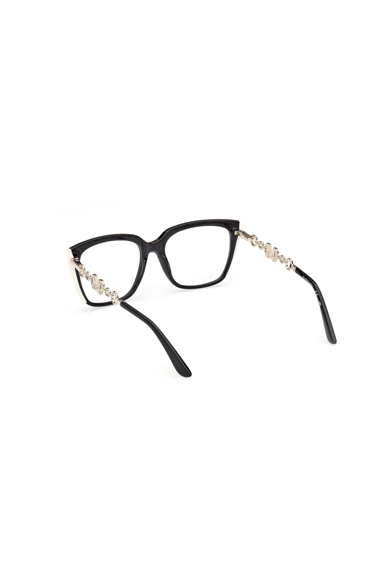 Crystal Chain Cat Eye Eyeglasses, Alternate, color, Shiny Black