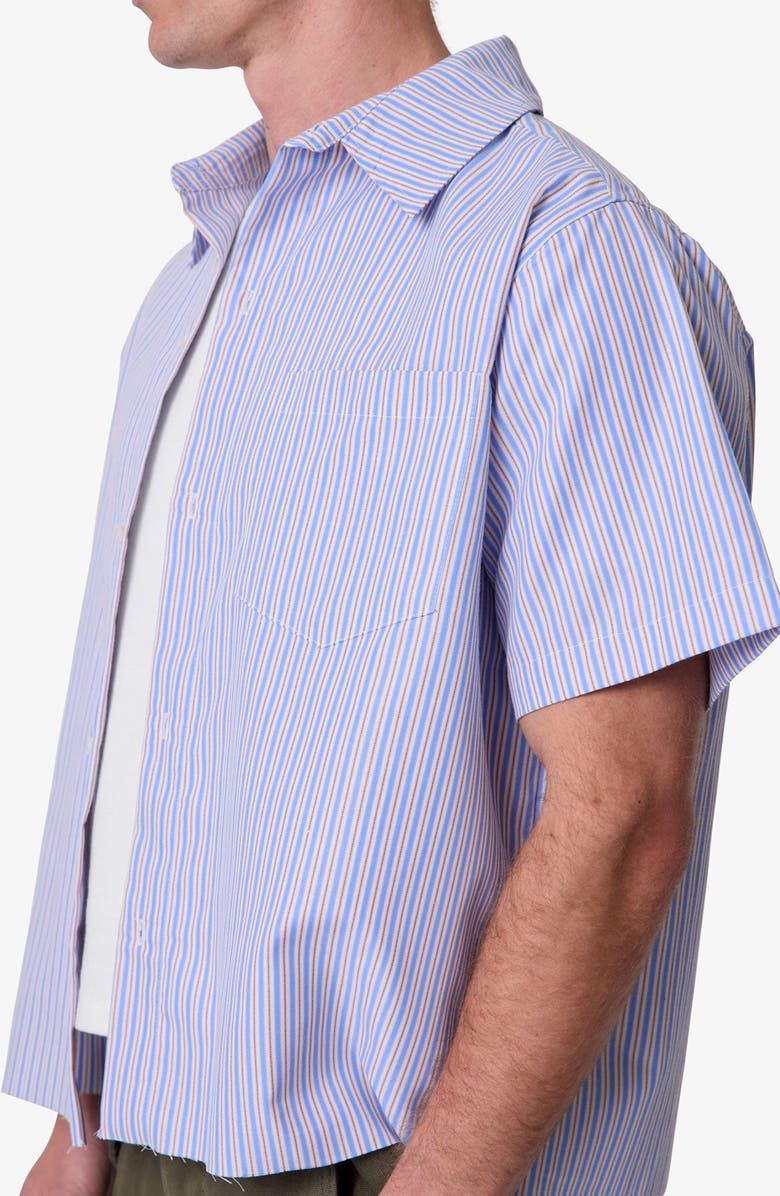 mnml Stripe Poplin Short Sleeve Button-Up Shirt, Alternate, color,