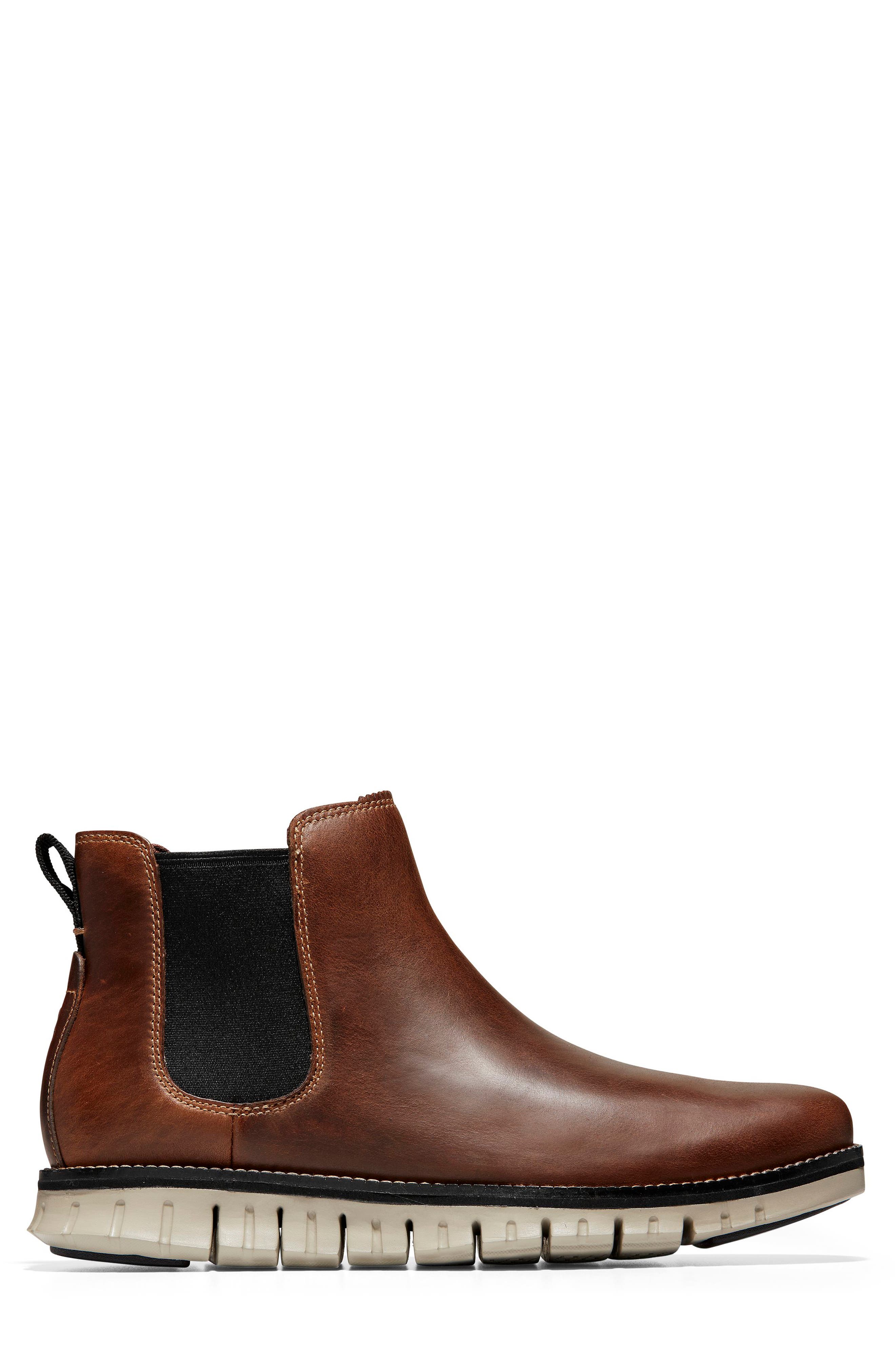 ZeroGrand Waterproof Chelsea Boot, Alternate, color, BOURBON LEATHER/ HAWTHORN