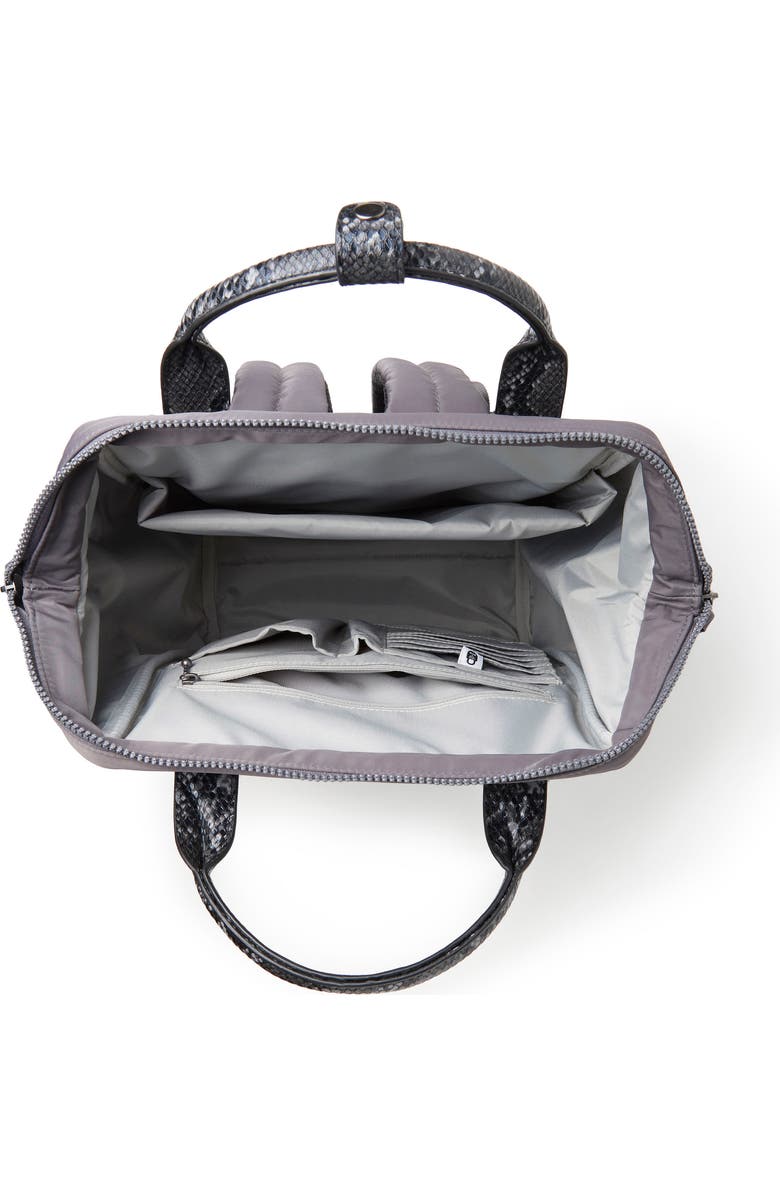 BAGGALLINI Soho Laptop Backpack, Alternate, color, Smoke / Faux Python Trim