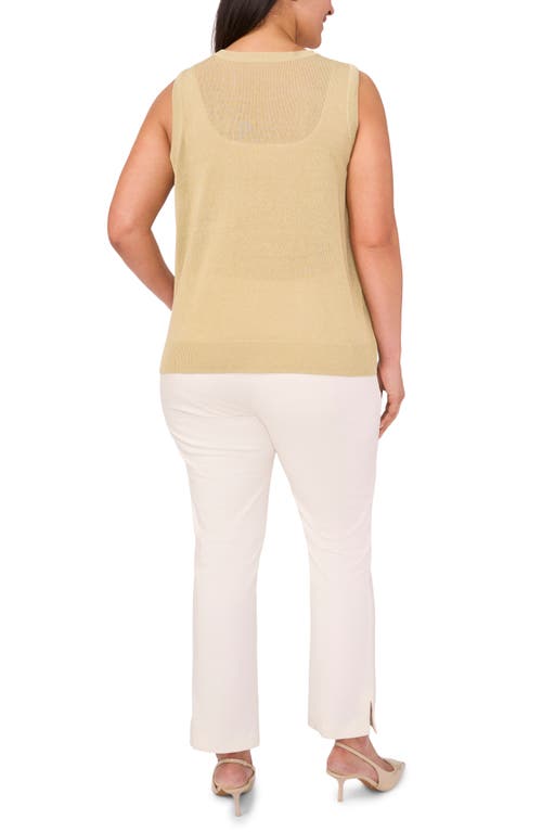 Halogenr Halogen(r) Crewneck Sleeveless Sweater In Soft Sage