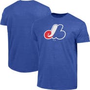 Champion Men's Champion Blue Montreal Expos Cooperstown Logo Tri-Blend T-Shirt