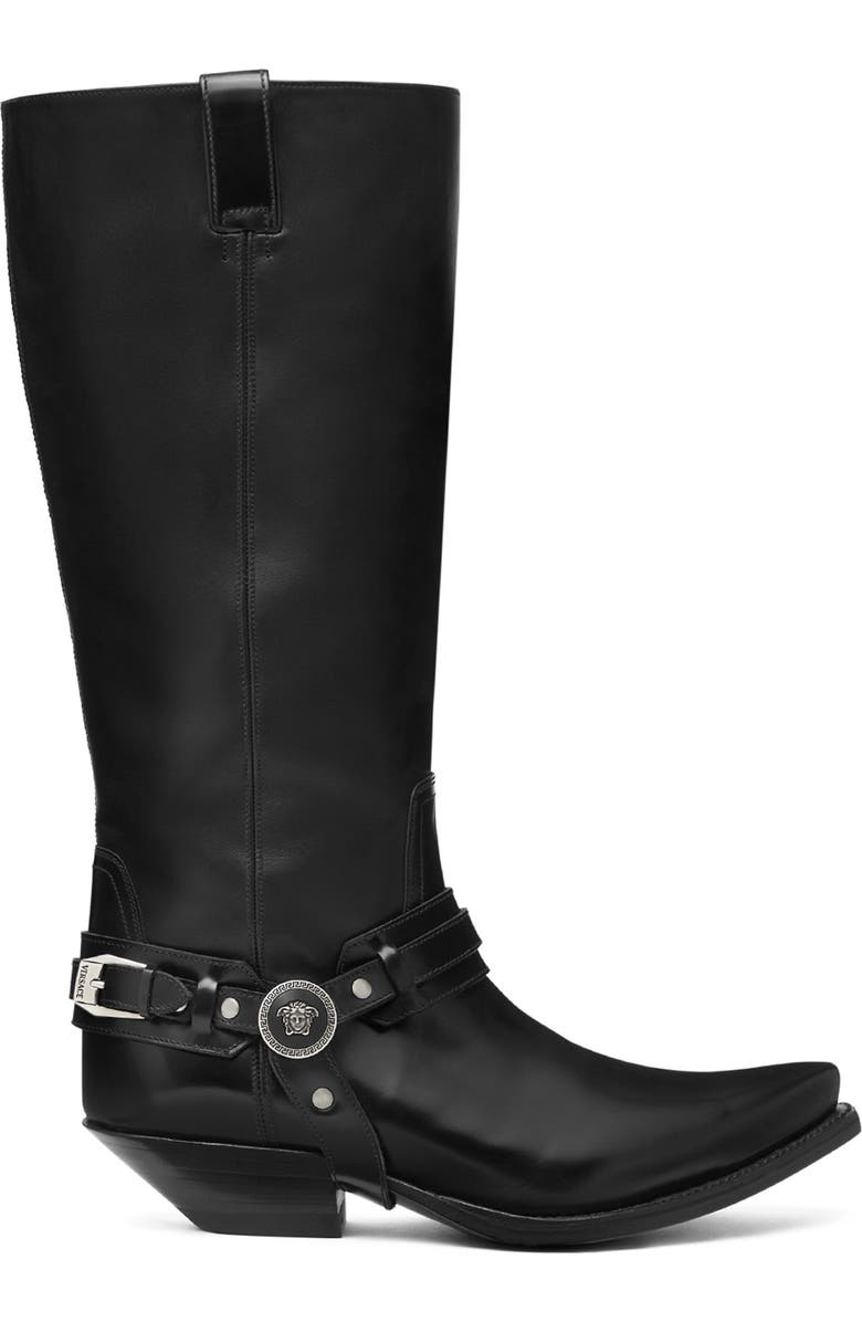 Versace Medusa Harness Boot, Alternate, color,