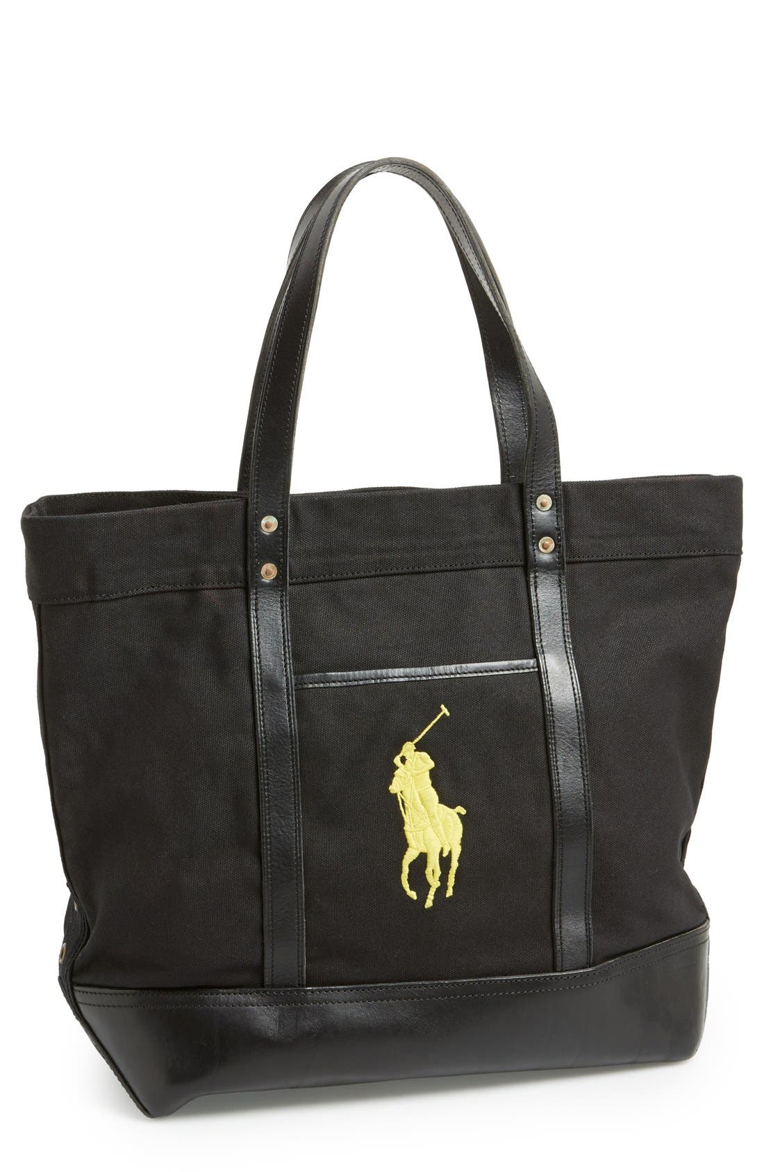 Polo Ralph Lauren Canvas Tote, Main, color, 