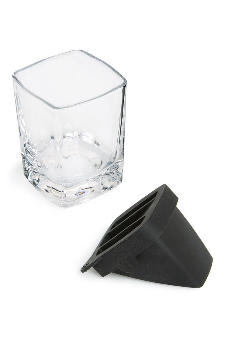 'Whiskey Wedge' Double Old-Fashioned Glass, Alternate, color, CLEAR