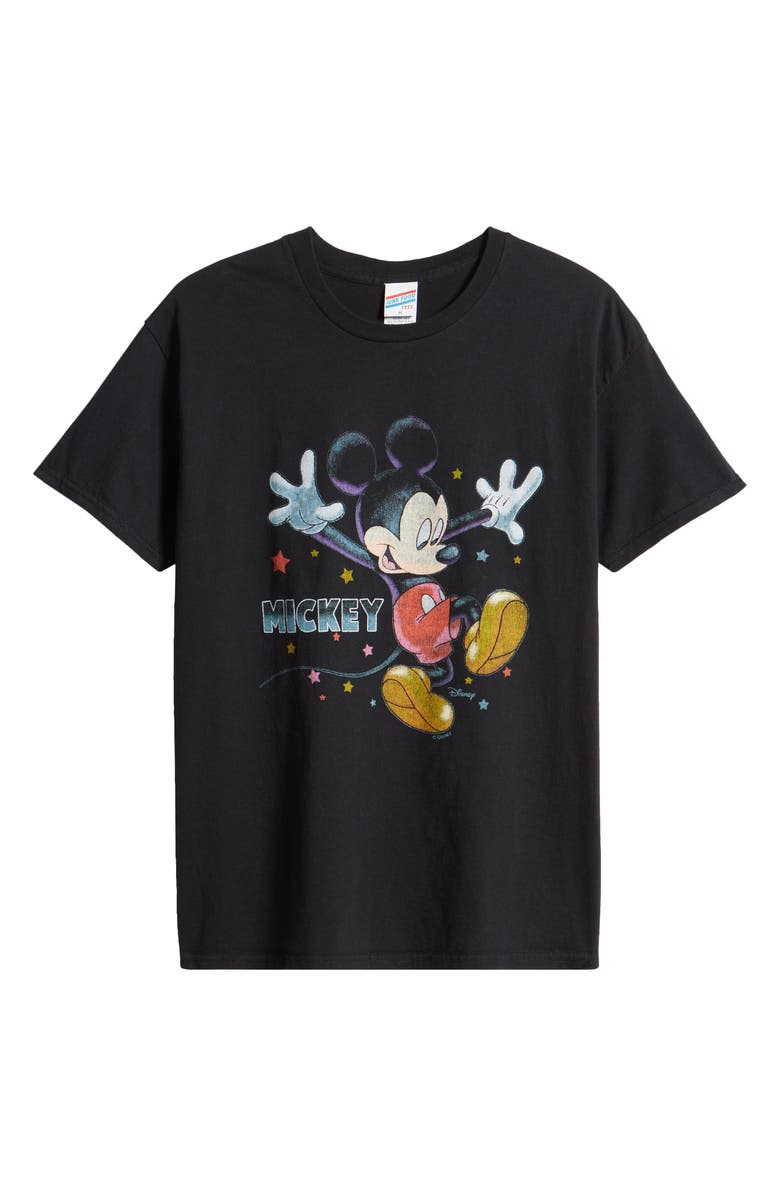 Junk Food Dancing Mickey Mouse Cotton Graphic T-Shirt, Alternate, color, Black