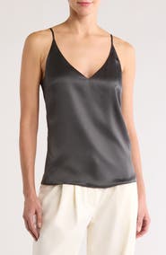 L'AGENCE Gabriella V-Neck Silk Camisole