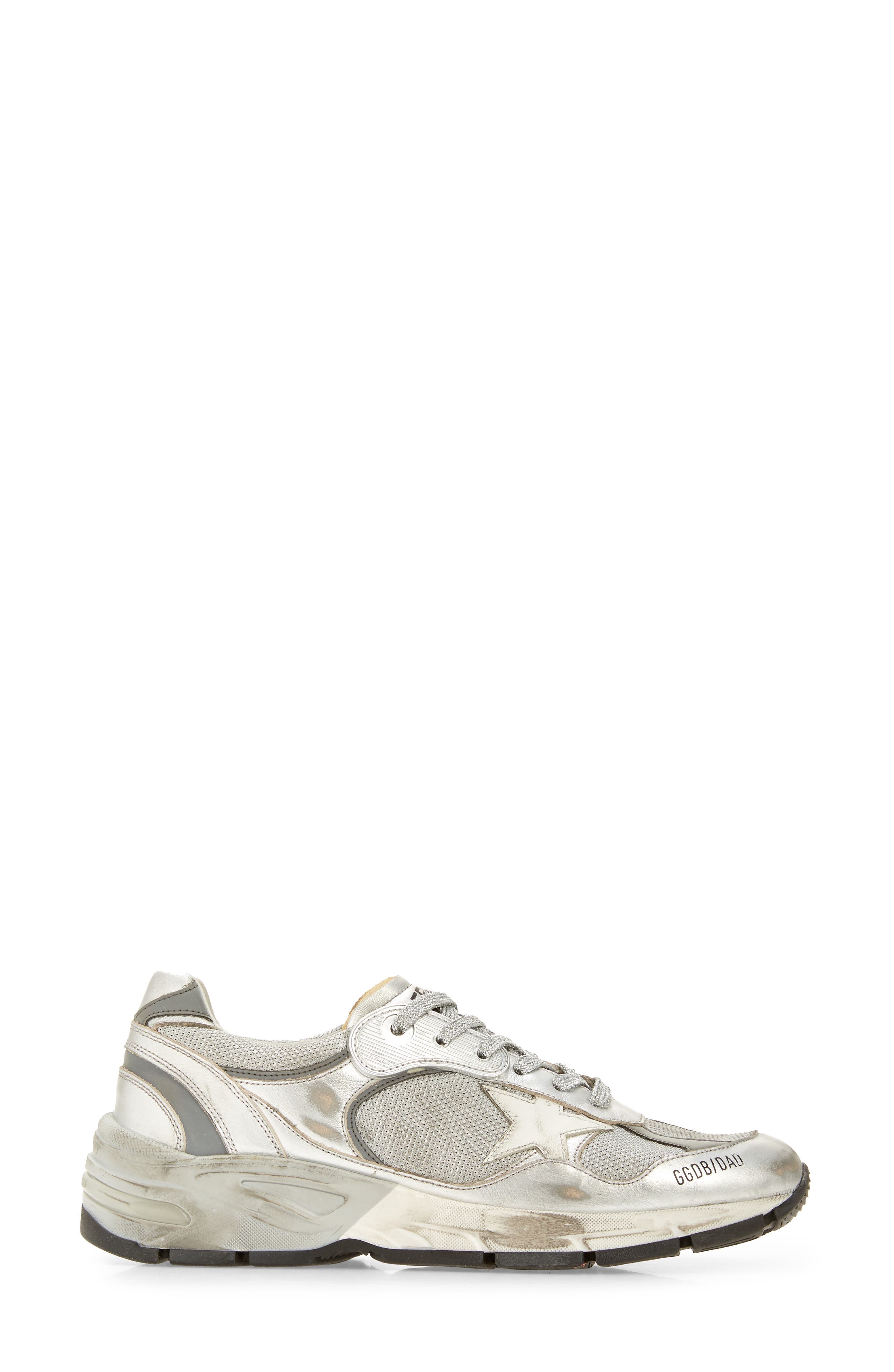 Golden Goose Deluxe Dad-Star Silver Low Top Sneaker, Alternate, color, 