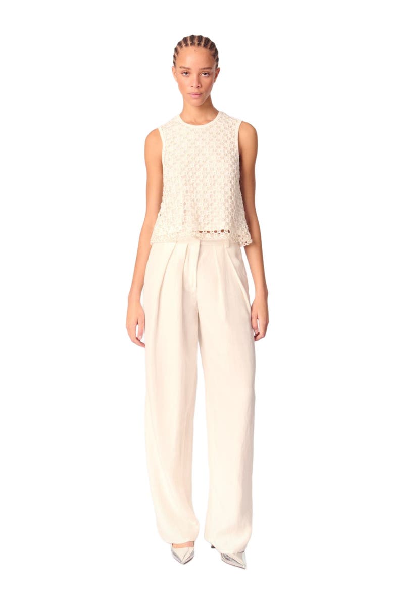 maje Crochet top with beads, Alternate, color, 