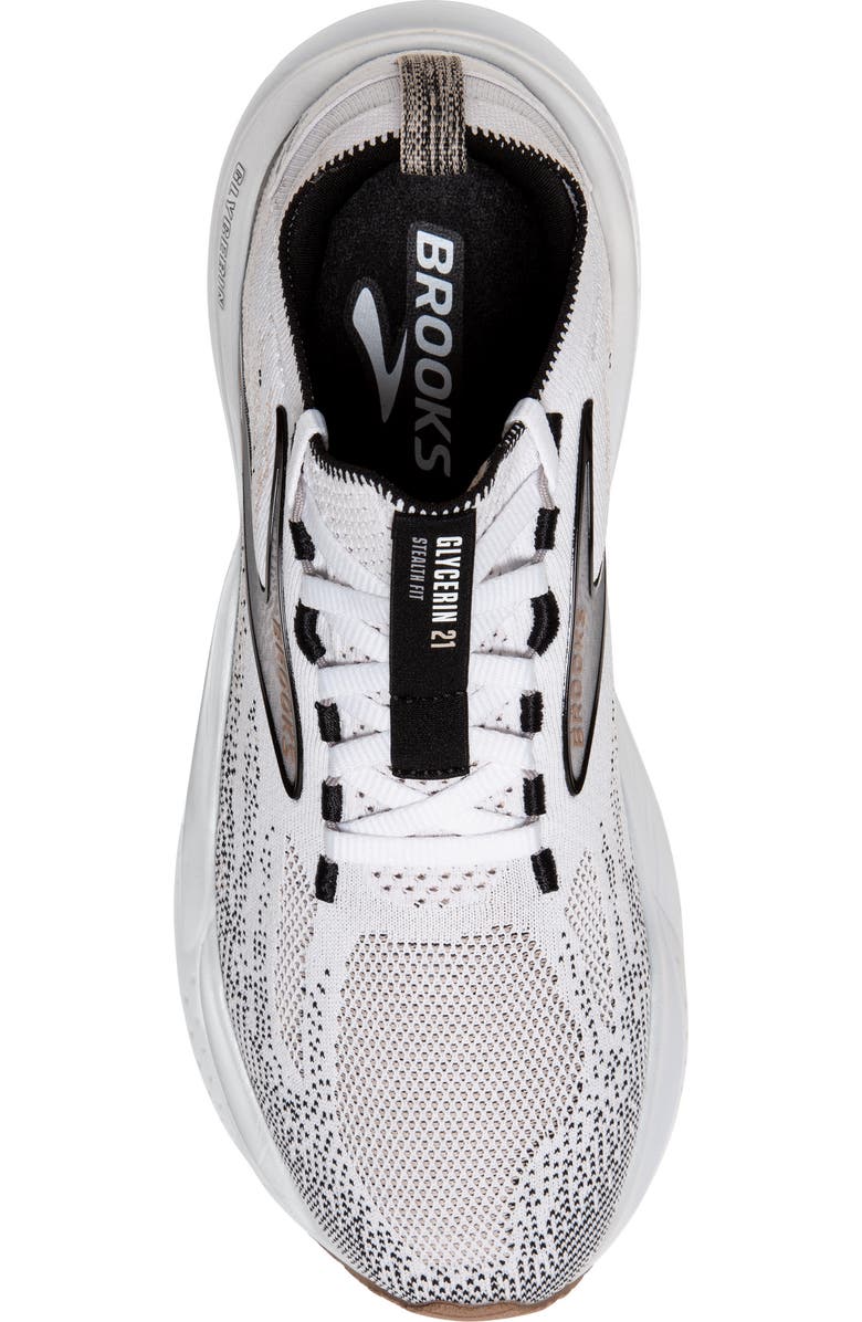 Brooks Glycerin StealthFit 21 Running Shoe, Alternate, color, White/Grey/Black