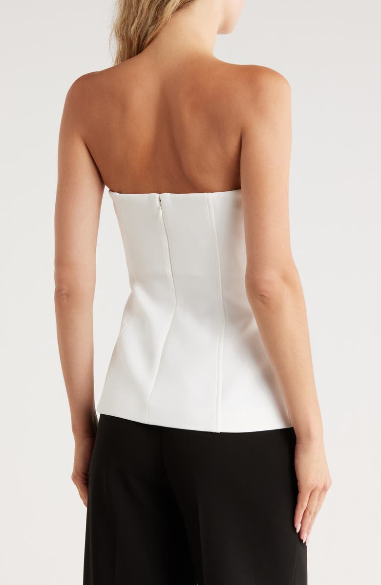 Veronica Beard Forman Bustier Top, Alternate, color, Off White