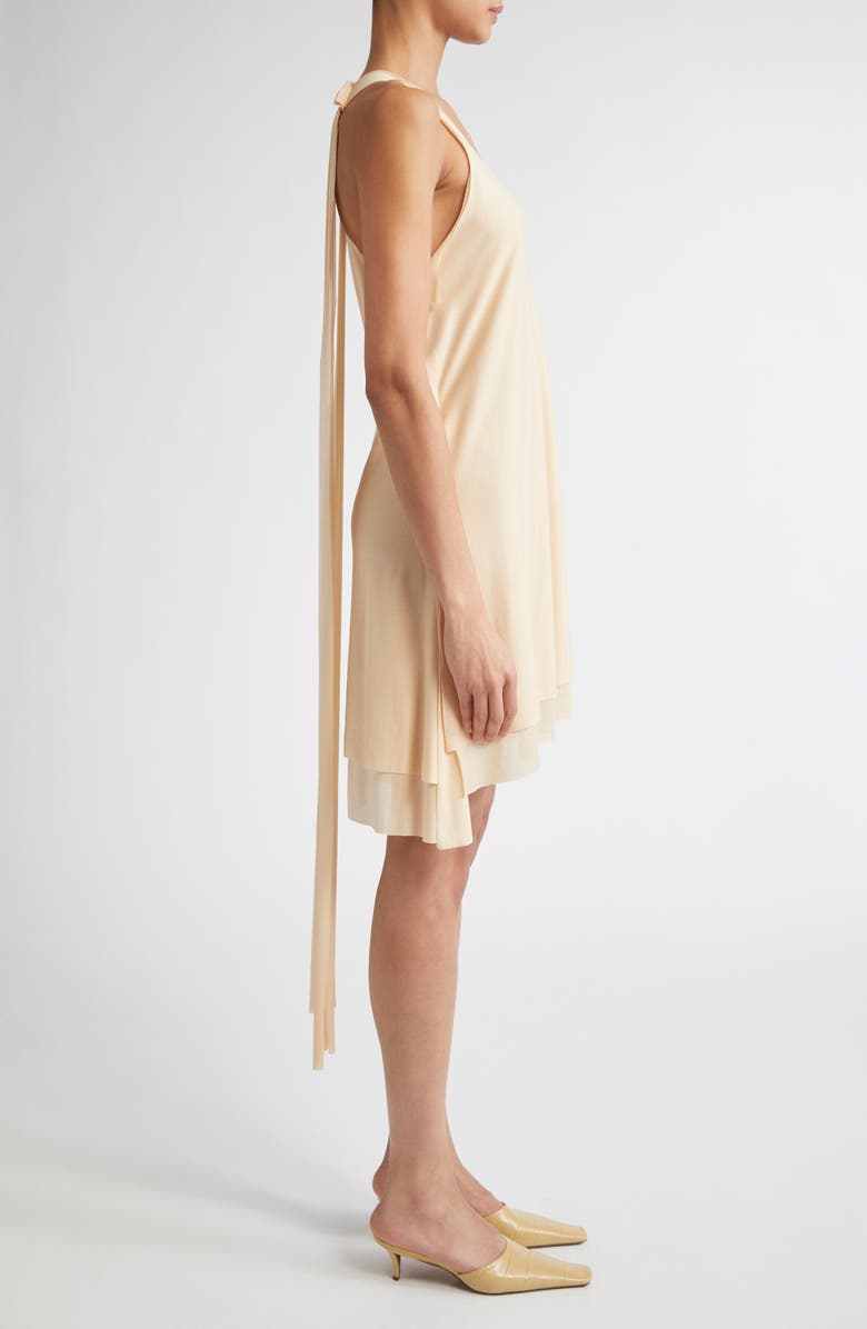 SETCHU Tiered Sheer Tank Minidress, Alternate, color, Beige