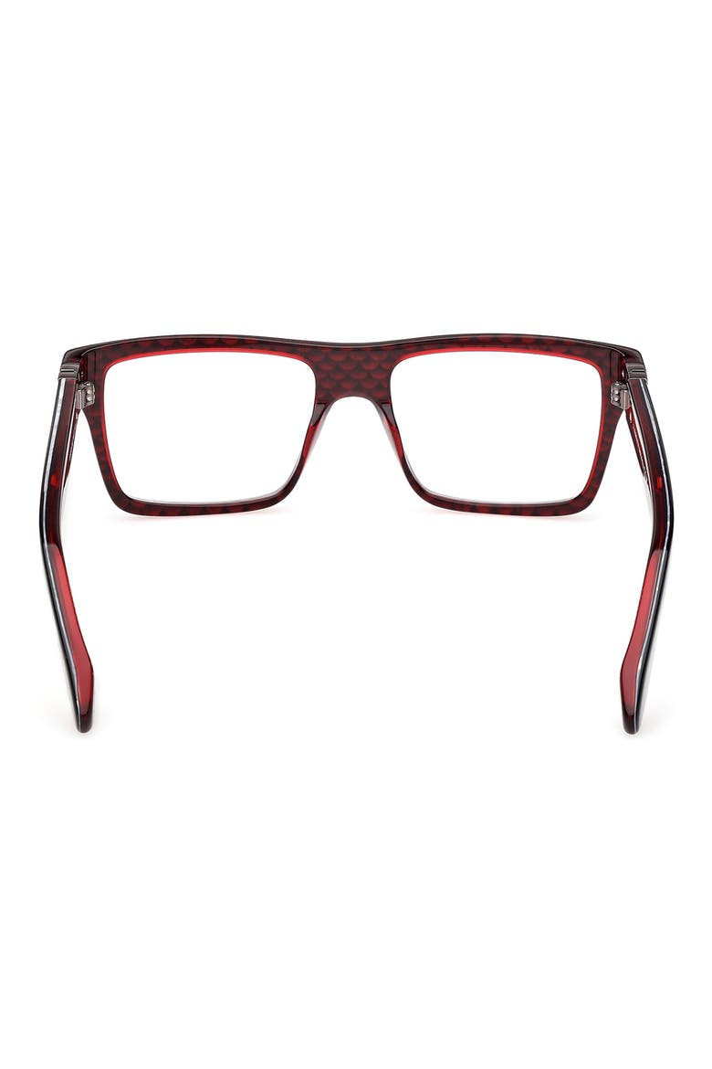 54mm Rectangular Optical Glasses, Alternate, color, BLACK / RED