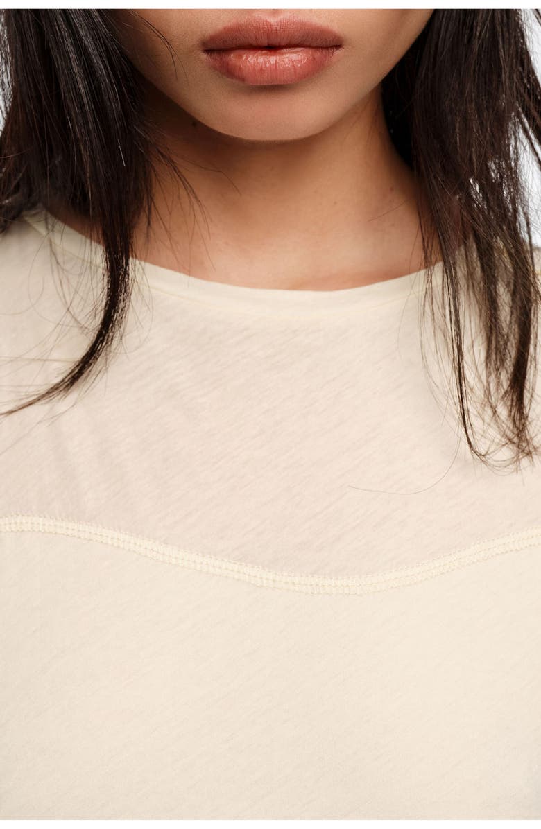 Bimba y Lola Two-Material Dress With Buttoned Hem, Alternate, color, Underwater Garden