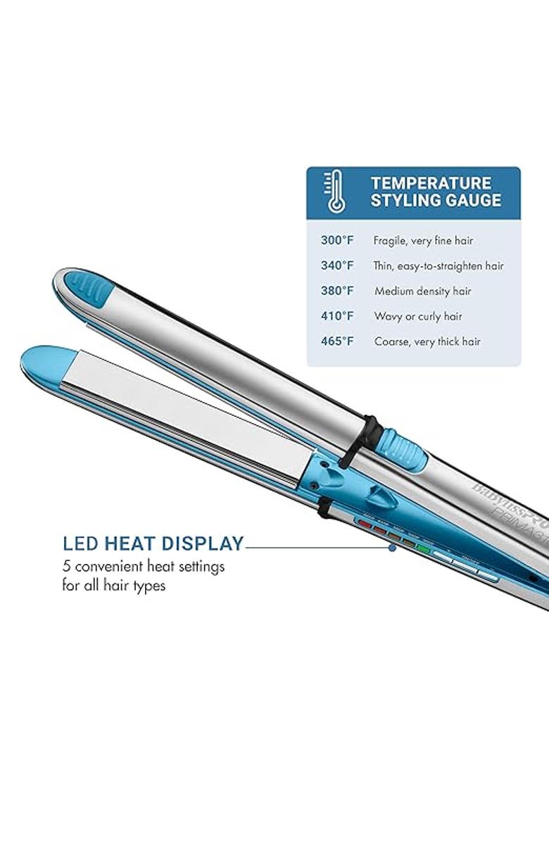 BaBylissPRO Nano Titanium Prima3100<sup>®</sup> 1" Ionic Straightener, Alternate, color, Blue