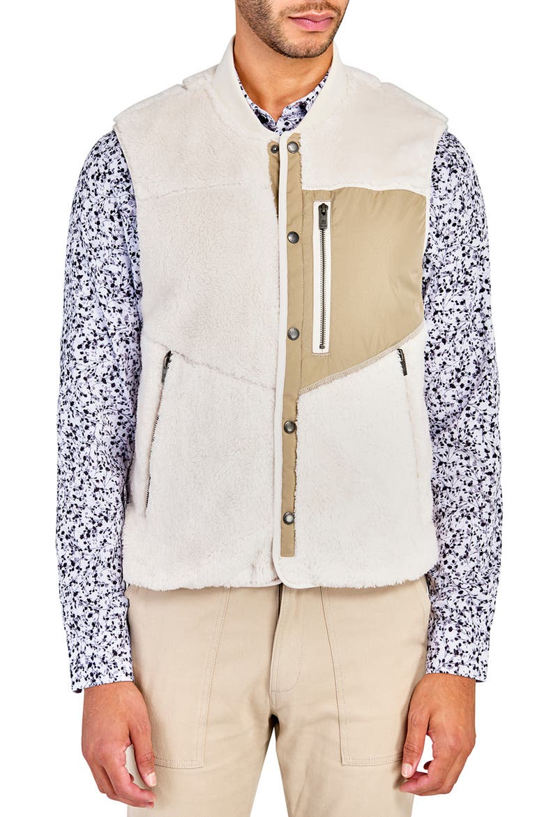 Solid Fuzzy Vest, Main, color, CREAM