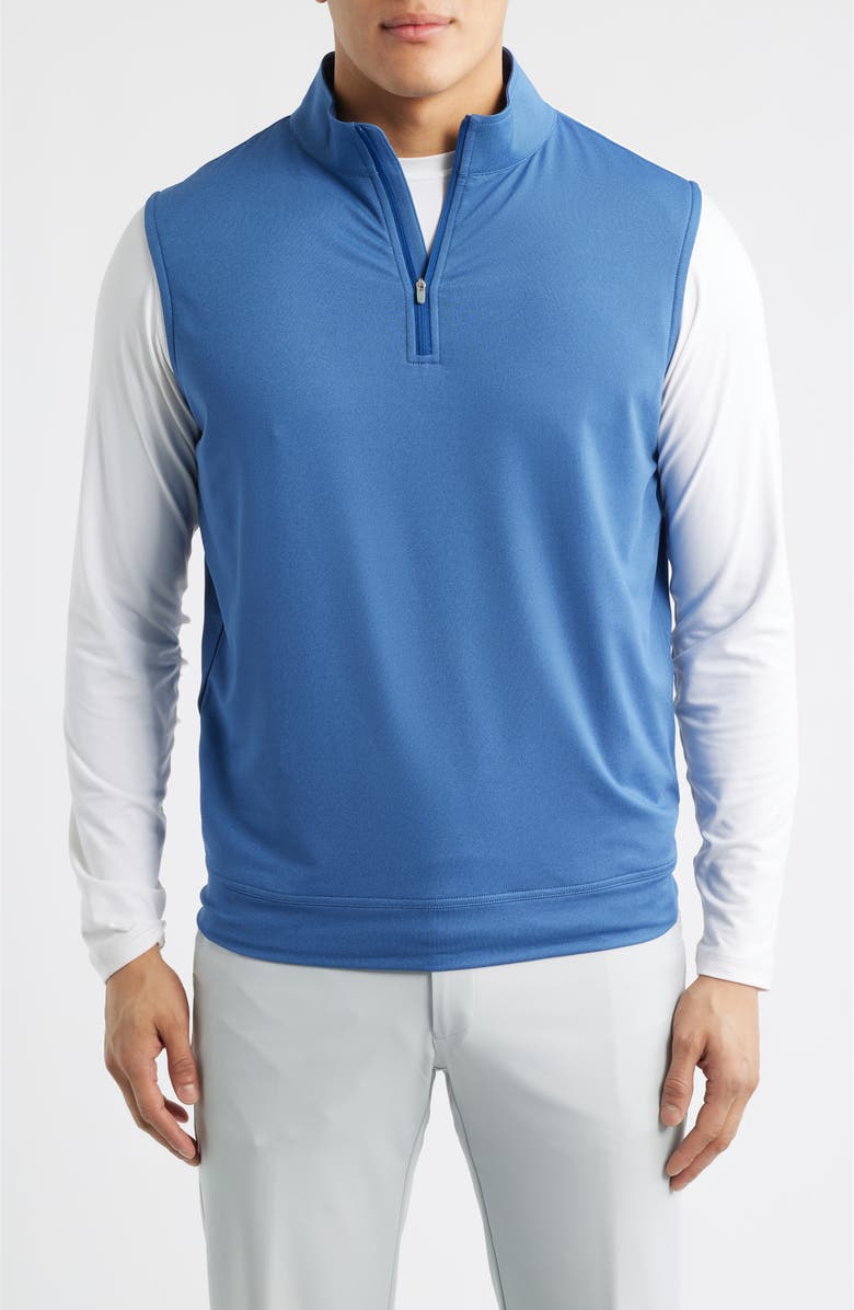 Peter Millar Galway Performance Quarter Zip Vest, Main, color, Windsor Blue