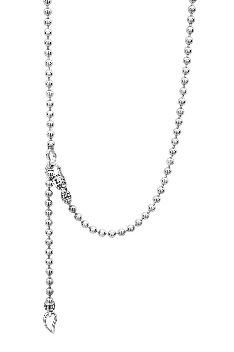 Beloved Large Lock Two-Tone Pendant Necklace, Alternate, color, SILVER