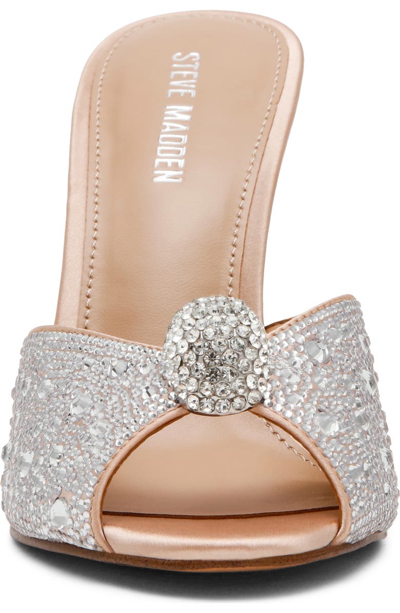 Steve Madden Priya Peep Toe Slide Sandal, Alternate, color, Rhinestone