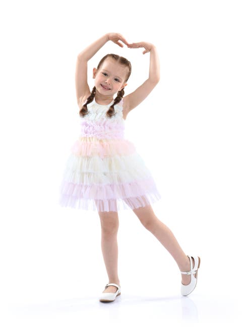 Tulleen Ruffle Layered Tulle Dress