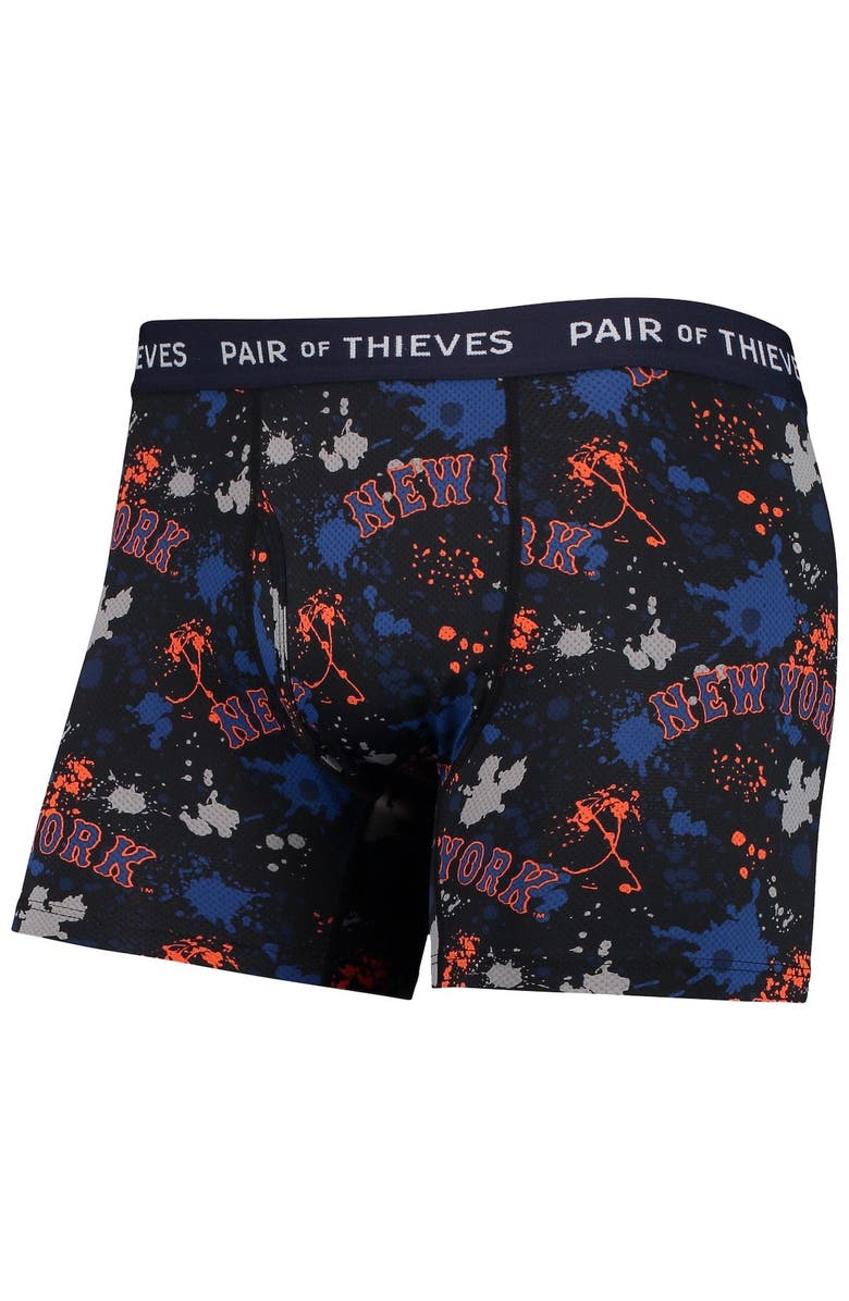 Pair of Thieves Men's Pair of Thieves Black/Royal New York Mets Super Fit 2-Pack Boxer Briefs Set, Alternate, color, Black