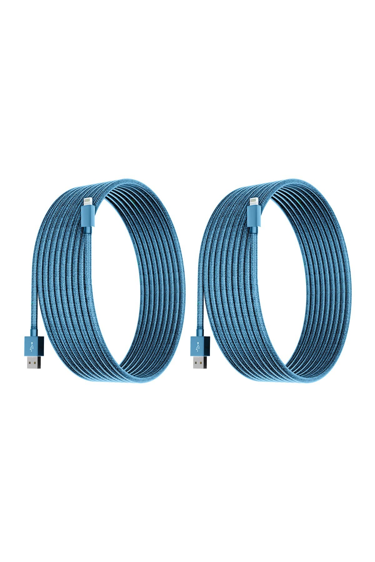 Posh Tech Sky Blue 10 Ft Apple Certified Charge N Sync Lightning Cables ...