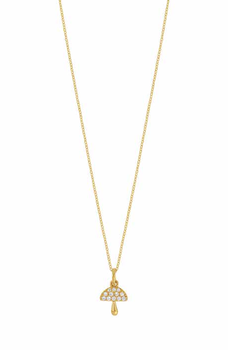 Bony Levy 18K Yellow Gold Pavé Diamond Mushroom Pendant Necklace
