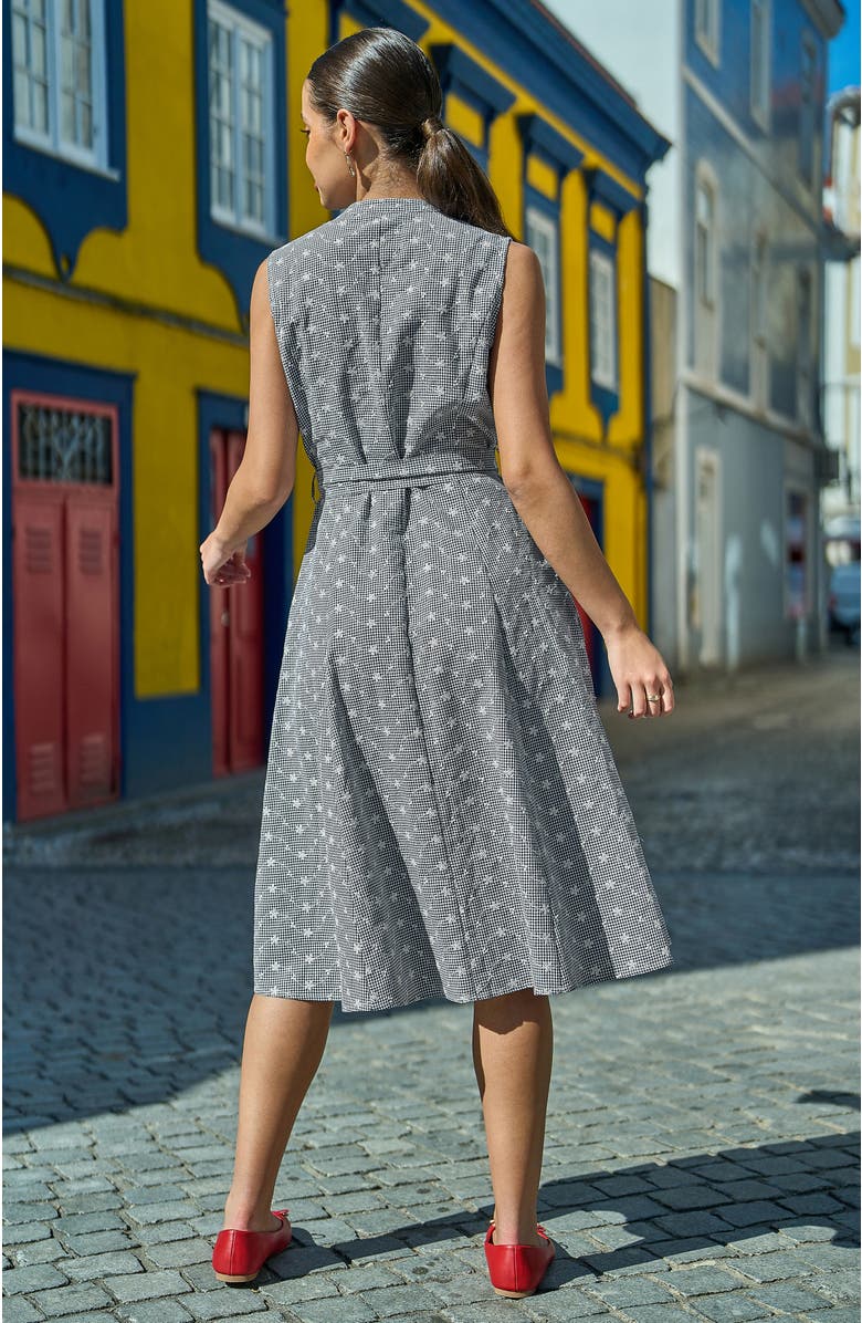 Yumi Broderie Embroidered Shirt Dress, Alternate, color, Black