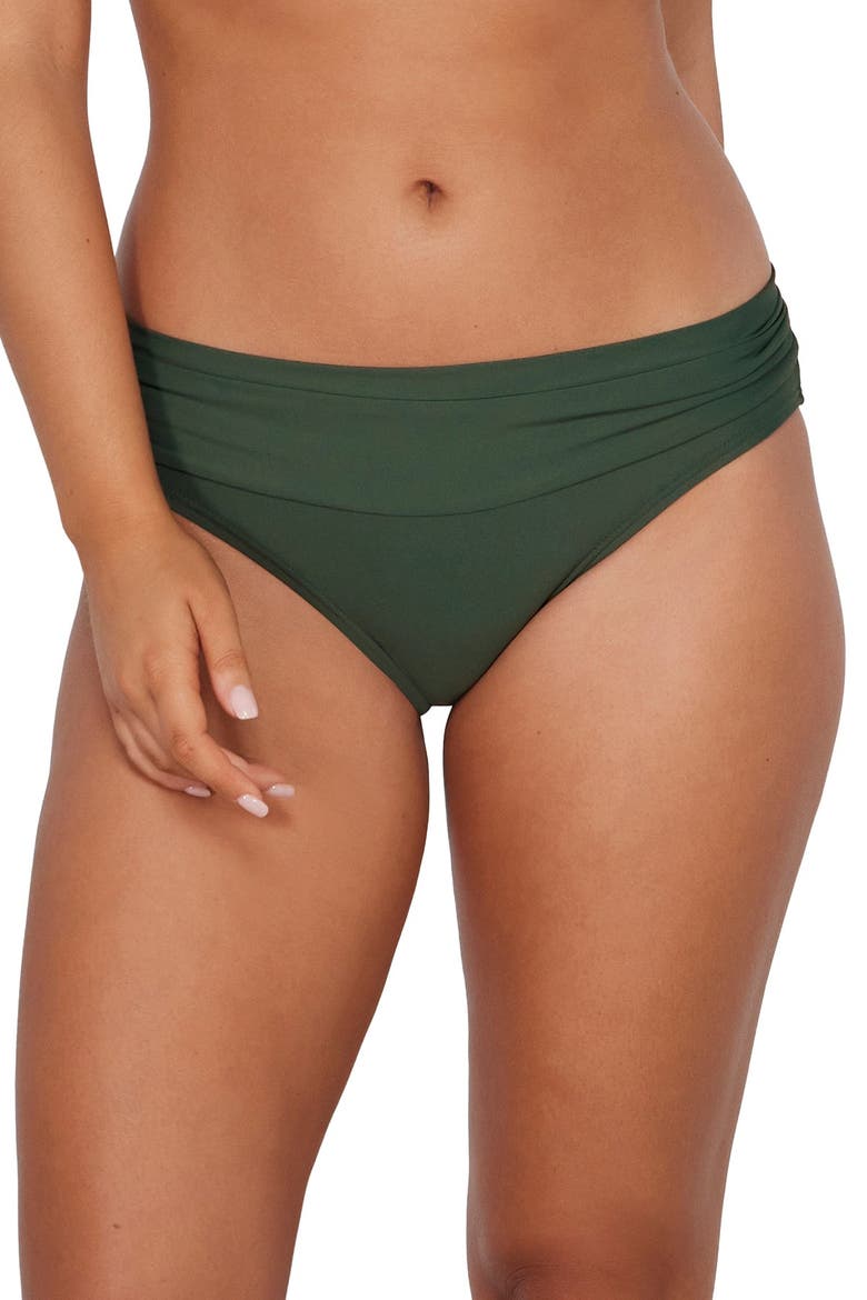 Unforgettable Bikini Swim Bottoms, Alternate, color, Island Green
