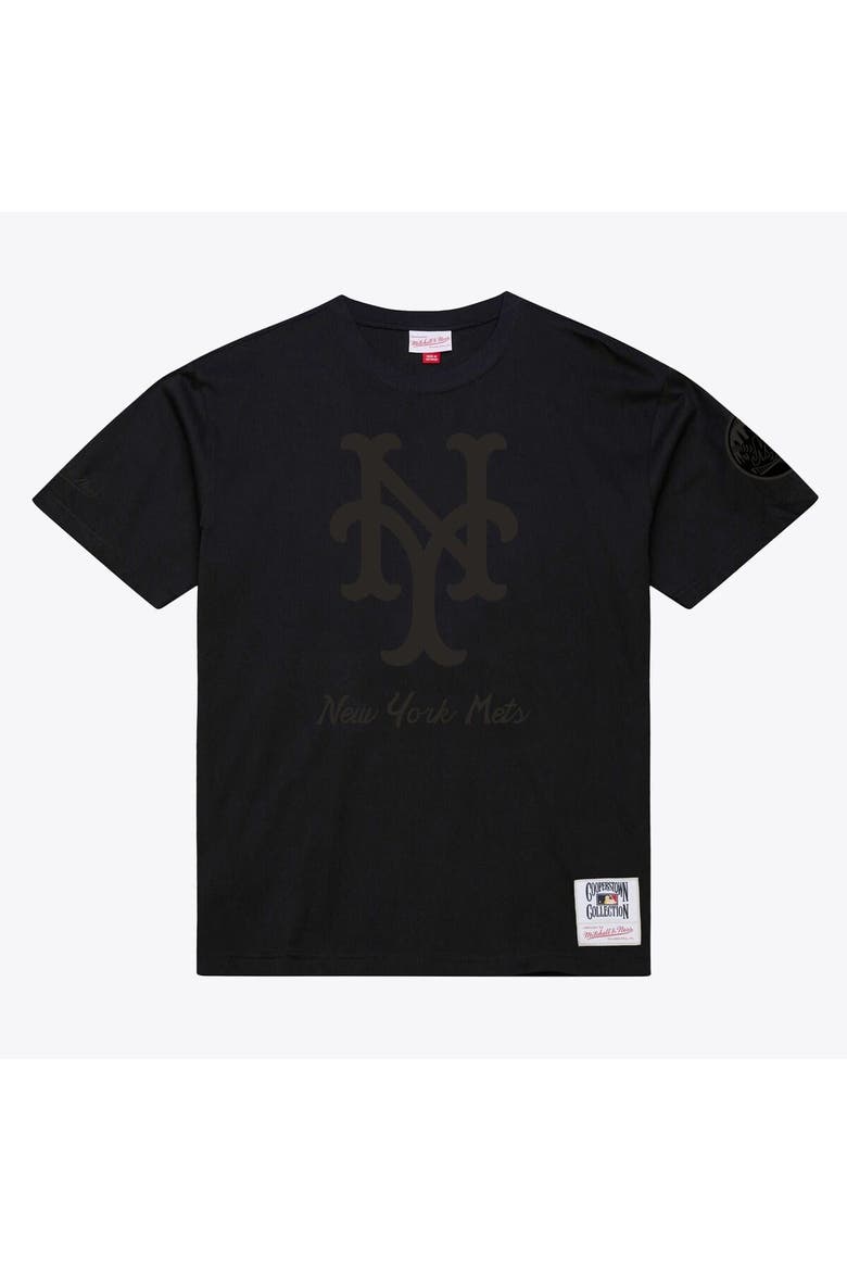 Men Mitchell & Ness Black New York Mets Cooperstown Collection Phantom T-Shirt, Main, color, Black