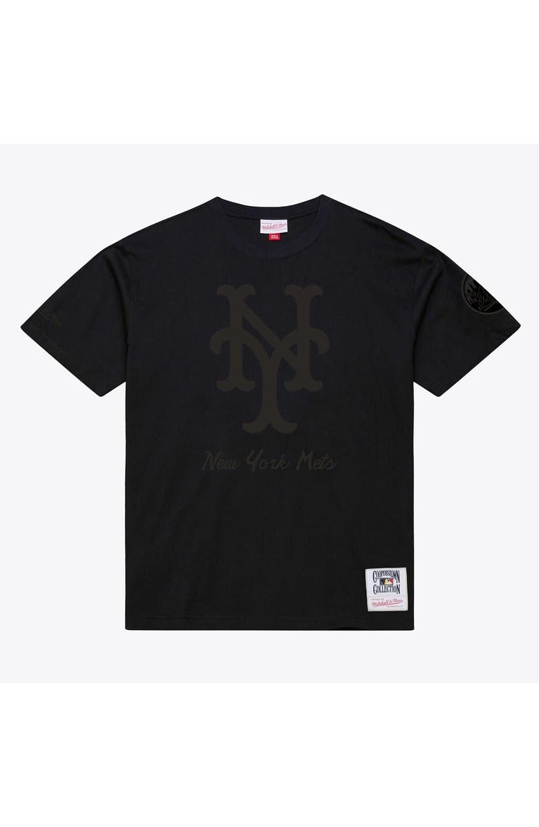 Mitchell & Ness Men Mitchell & Ness Black New York Mets Cooperstown Collection Phantom T-Shirt, Main, color, Black