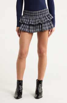 PacSun Plaid Tiered Skort