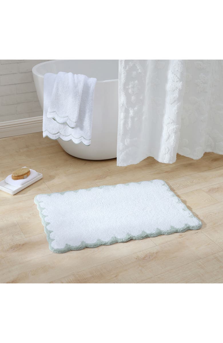 Peri Home Scallop Hand Towel, Alternate, color, Sage